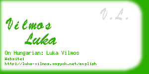 vilmos luka business card